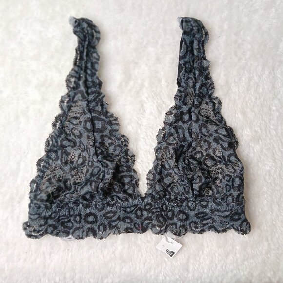 NWT Cosabella Never Say Never Leopard Printed Tall Triangle Bralette Size Small - Picture 1 of 6